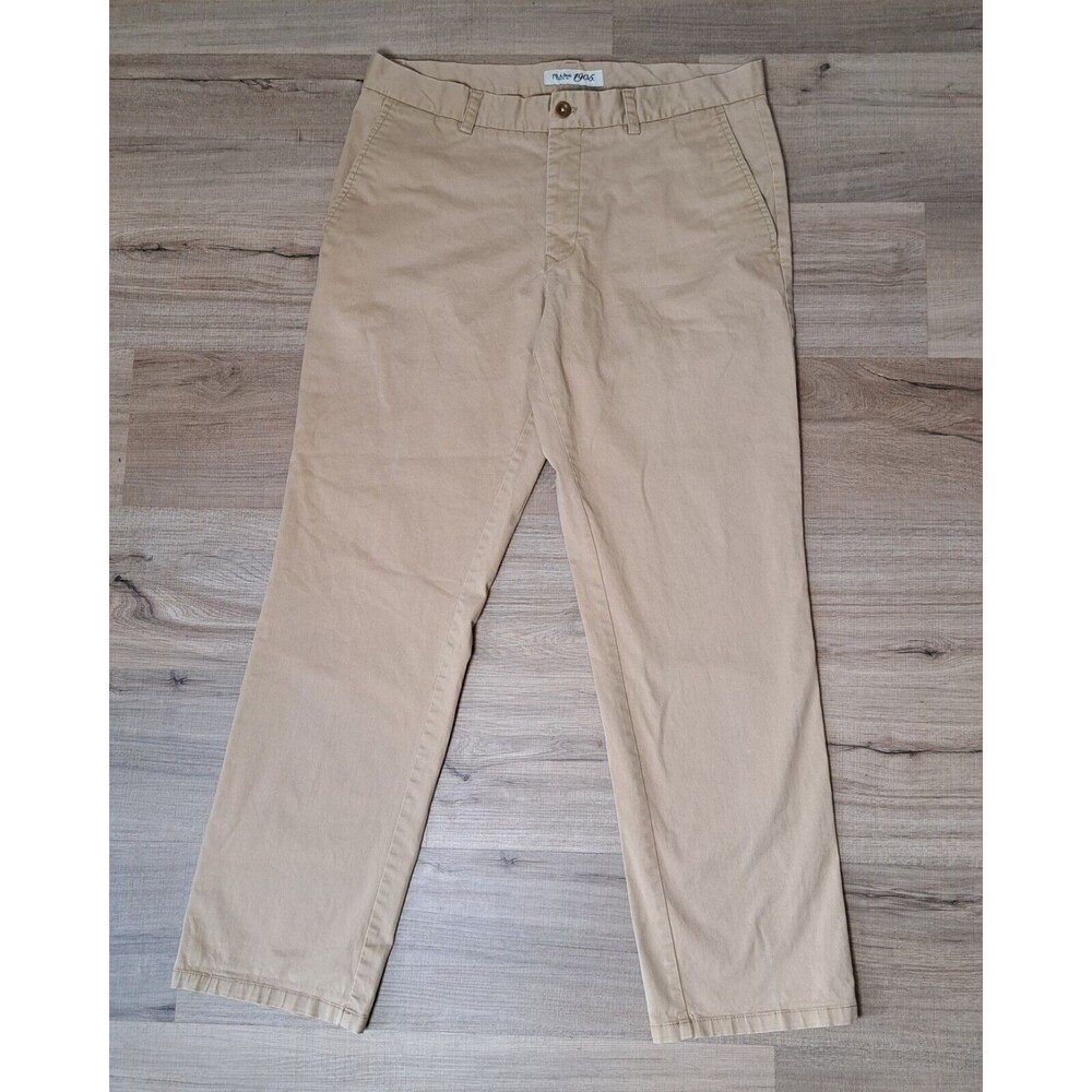 Jos A Bank Men's Beige Tailored Fit Pants Size 36x31 Straight Leg Flat Front